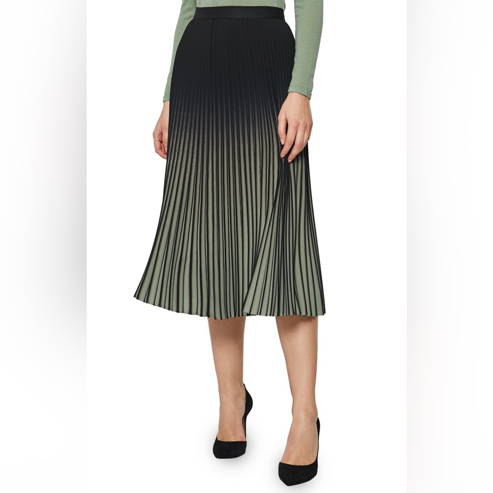 Reiss Marlie Ombré Pleated Midi Skirt